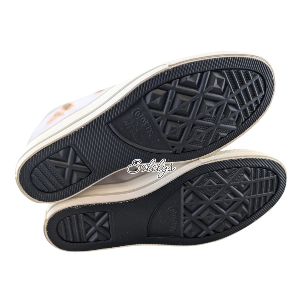 Converse 2016 Rare Lux Mid Hidden Wedge Brush Off Leather White Gold Sneaker 10 - Picture 7 of 10